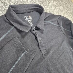 Triple Aught Design TAD Polo Mens XL Black Merino Wool Long Sleeve Made in USA